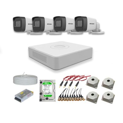 Hikvision 2mp 4 kameralı Dış ortam AHD HD-TVI Full Kamera Seti 1TB Disk