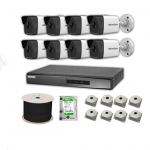Hikvision 2mp Mikrofonlu 8 Kameralı 500GB Disk Tak Çalıştır IP Kamera