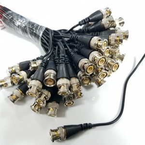 1. Sınıf Hazır Kablolu BNC Konnektör Siyah 100 Adet