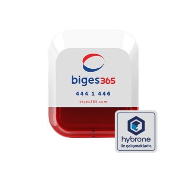 Biges365 BGS365-WOSR-XL IoT Kablosuz Dış Ortam Siren Hybrone ile çalışır