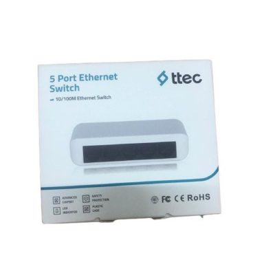 Ttec 05100SW 5 Port 10/100 Base-T Port Fast Tak Çalıştır  Ethernet Switch