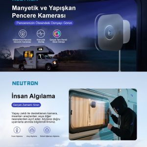 Neutron NTL-IP15GS-3MP 3mp Full-Color Wifi Pencere Kamerası Kablosuz Karavan Kamerası
