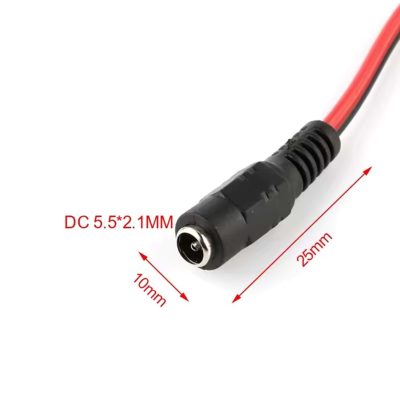 12 Volt Dişi Power Jack 12V Dişi Kamera Jakı 12v DC Dişi 5.5mm Dış Çap 2.1mm İç Çapı Vardır 1 Adet