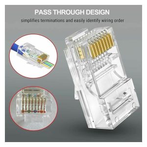 Yeni Nesil RJ-45 Yeni Nesil Delikli Konnektör 100 Adet