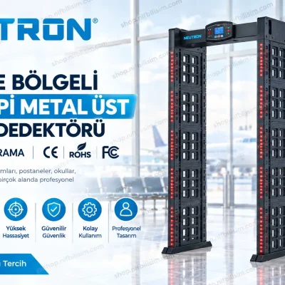 Neutron NT-MD118 18 Zone Bölgeli Kapı Tipi Metal Üst Arama Dedektörü 6/12/18 Tarama CE,ROHS,FCC