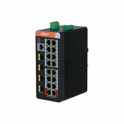 Dahua IS4420-16GT-240 16 Port GB PoE 4 port GB SFP Watchdog PoE Endüstriyel Yönetilebilir PoE Switch